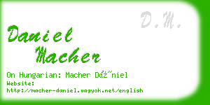 daniel macher business card
